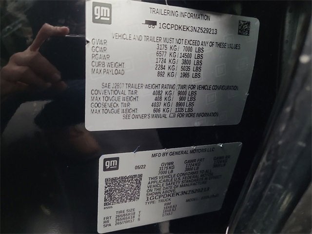 2022 Chevrolet Silverado 1500 LT (2FL)