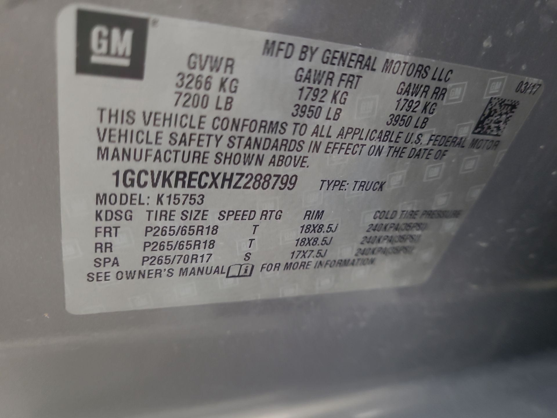 2017 Chevrolet Silverado 1500 LT