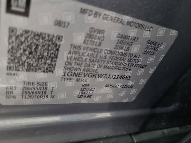 2018 Chevrolet Traverse LT Cloth