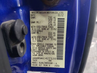 2012 Nissan Frontier SV