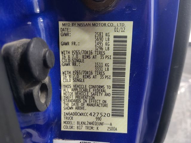 2012 Nissan Frontier SV