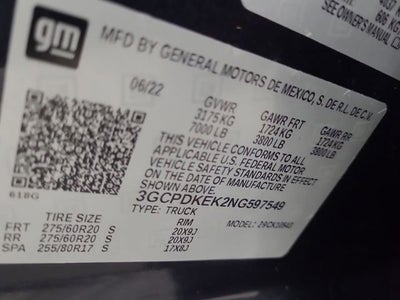 2022 Chevrolet Silverado 1500 LT (2FL)