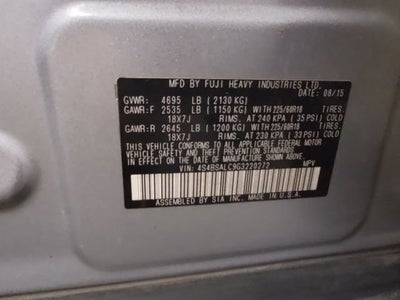 2016 Subaru Outback 2.5i Limited