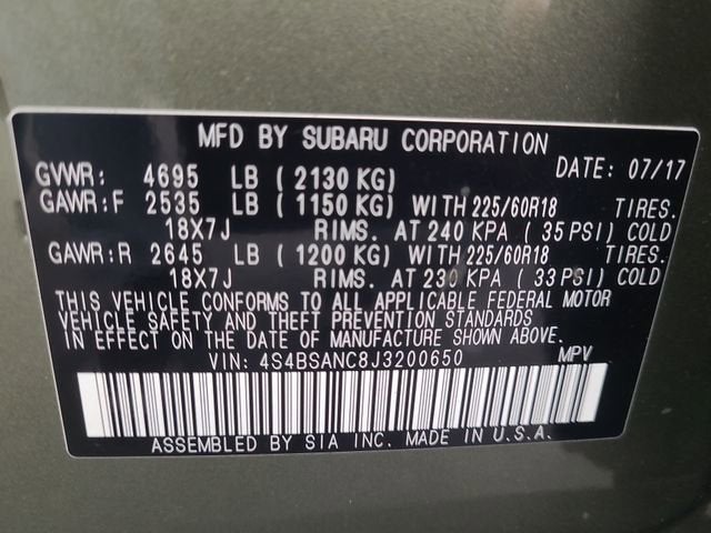 2018 Subaru Outback Limited