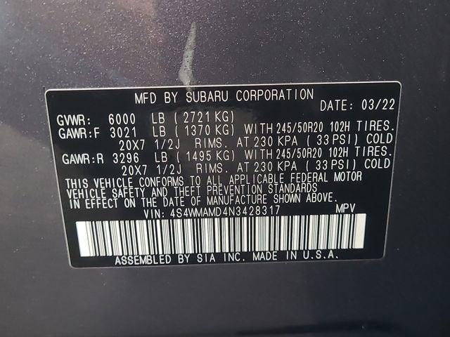 2022 Subaru Ascent Limited