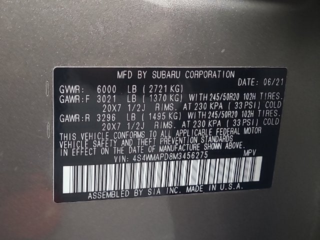 2021 Subaru Ascent Limited