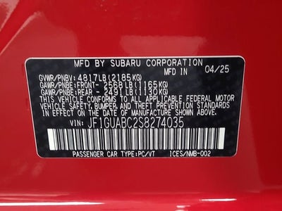 2025 Subaru Impreza Base