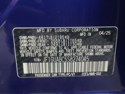 2025 Subaru Impreza Base