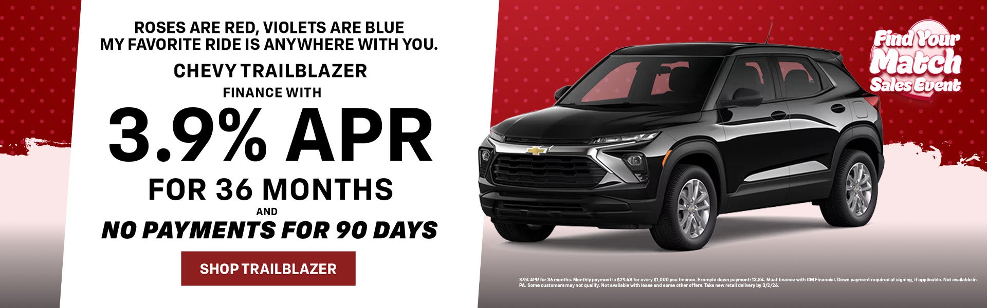 February Offer - Chevy Trailblazer