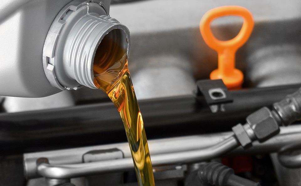Pouring new oil
